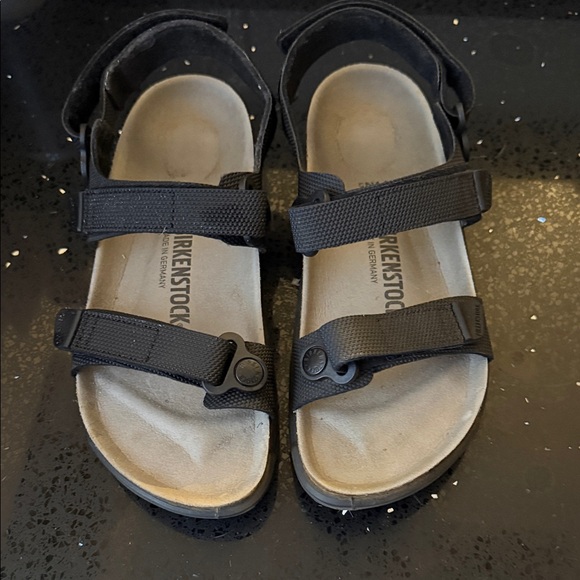 Birkenstock Shoes - Birkenstock Kalahari Black Sandals